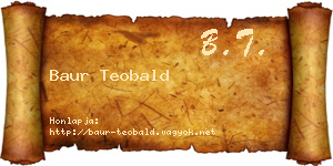Baur Teobald névjegykártya